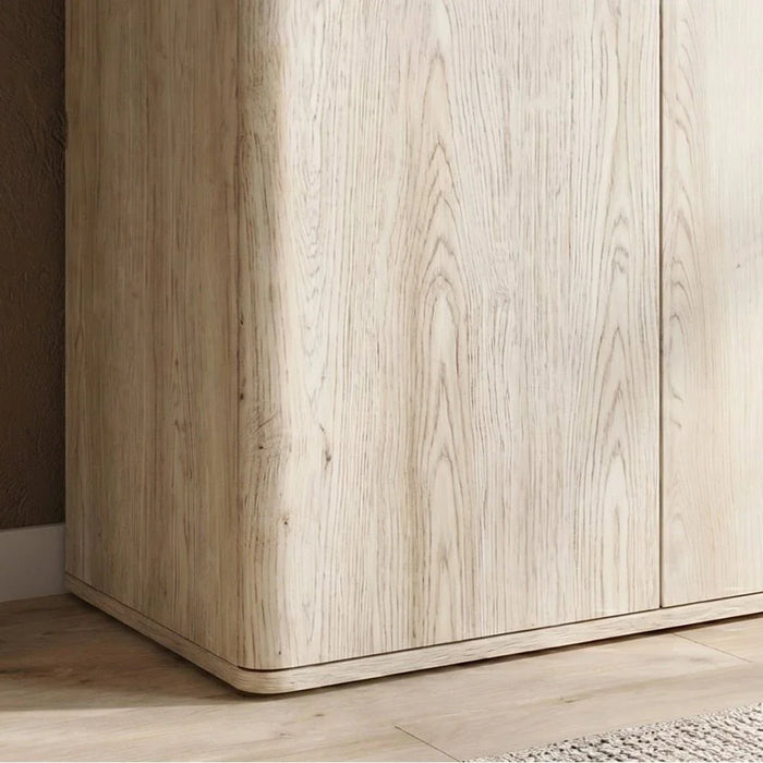 Fortney 2-Door Tall Shoe Cabinet - 32 Pairs - White Wash - With 2-Year Warranty