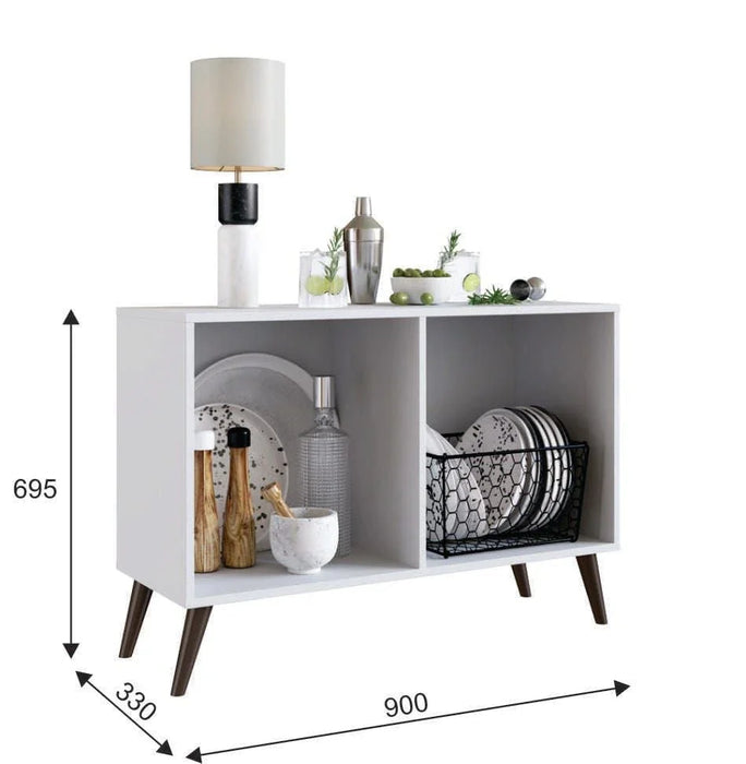 Skitty 2-Door Cabinet-White-With 2-Year Warranty
