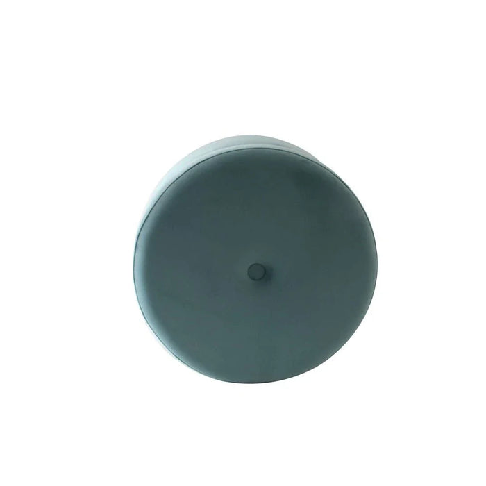 Ayyan Velvet Fabric Pouf-Green/Golden-60x60x35 cm-With 2-Year Warranty