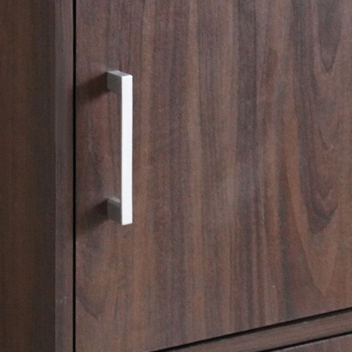 Carlotta 3-Door Storage Cabinet-Walnut-With 2-Year Warranty