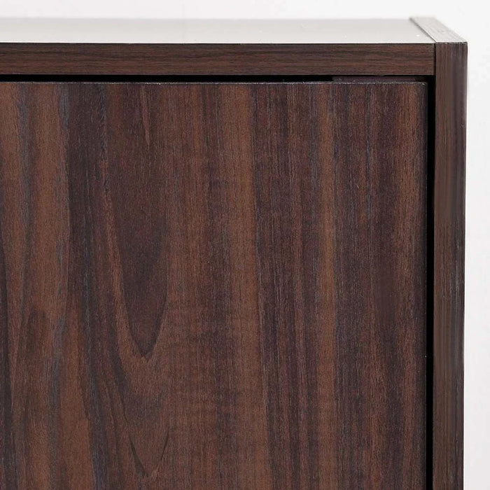 Carlotta 3-Door Storage Cabinet-Walnut-With 2-Year Warranty