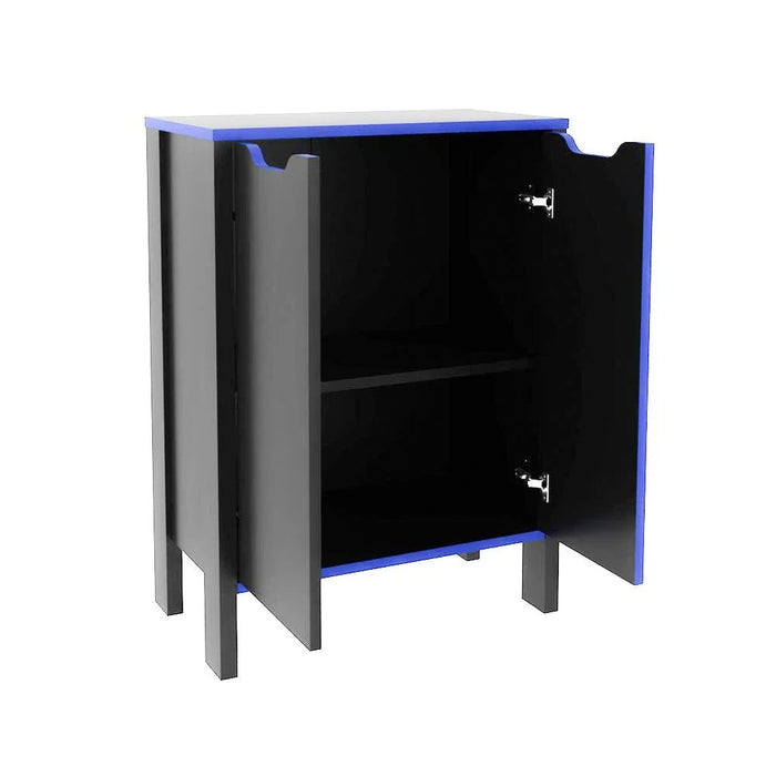 Atlaz Storage Cabinet with 2 Doors-Blue/Black-With 2-Year Warranty