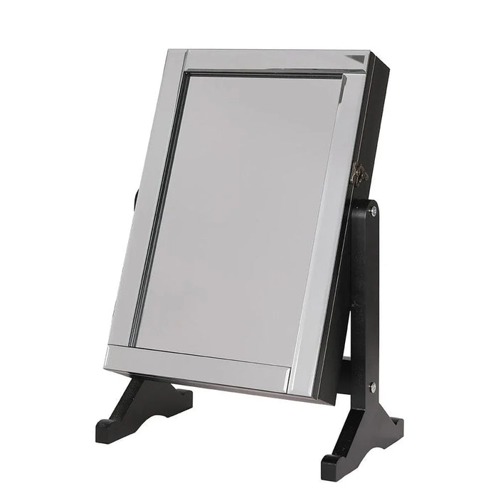 Nemya Small Jewelry Cabinet with Mirror-Black-With 2-Year Warranty