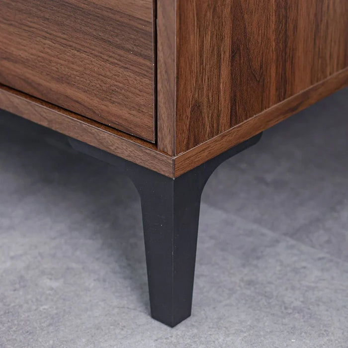 Dakar Multipurpose Cabinet with Hutch _ Walnut/Brown - With 2-Year Warranty