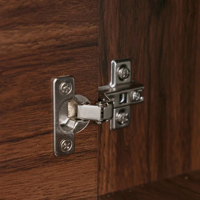 Dakar Multipurpose Cabinet with Hutch _ Walnut/Brown - With 2-Year Warranty