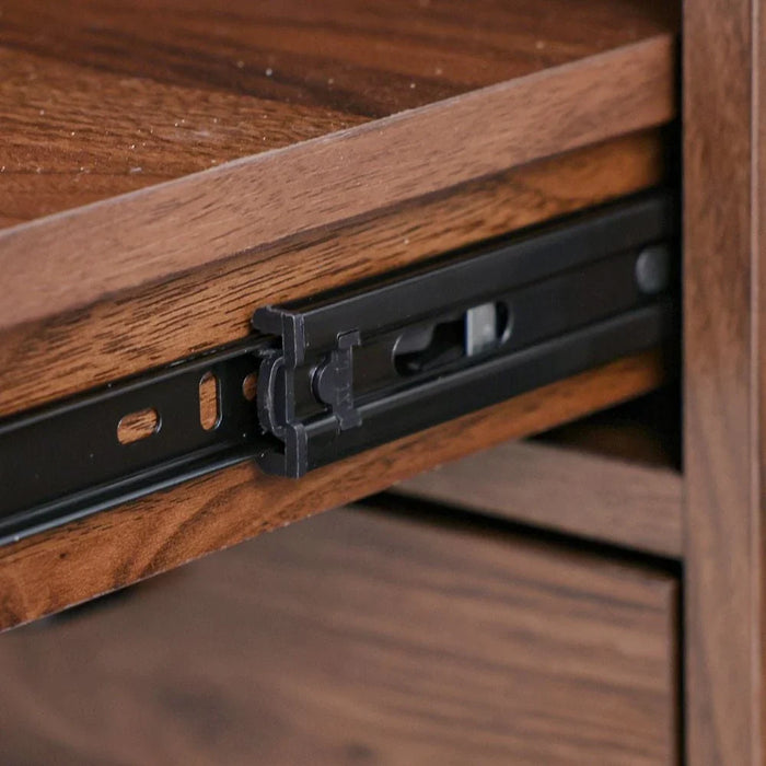 Dakar Multipurpose Cabinet with Hutch _ Walnut/Brown - With 2-Year Warranty