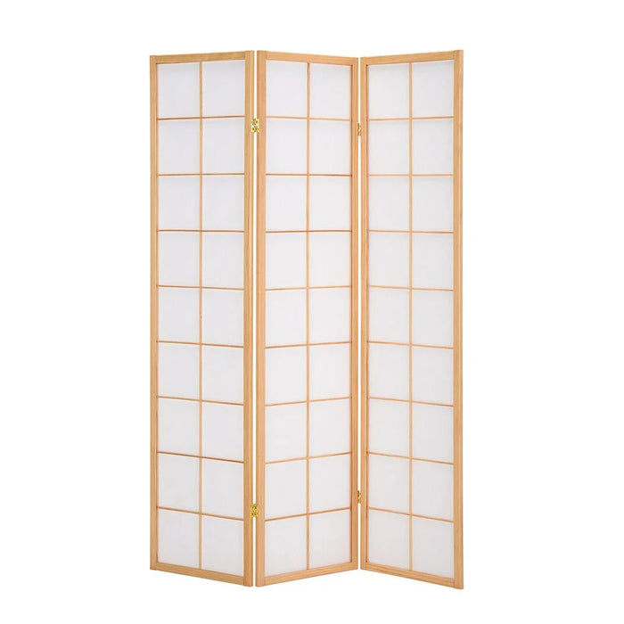 Tomen 3-Panel Divider-Natural/White-With 2-Year Warranty