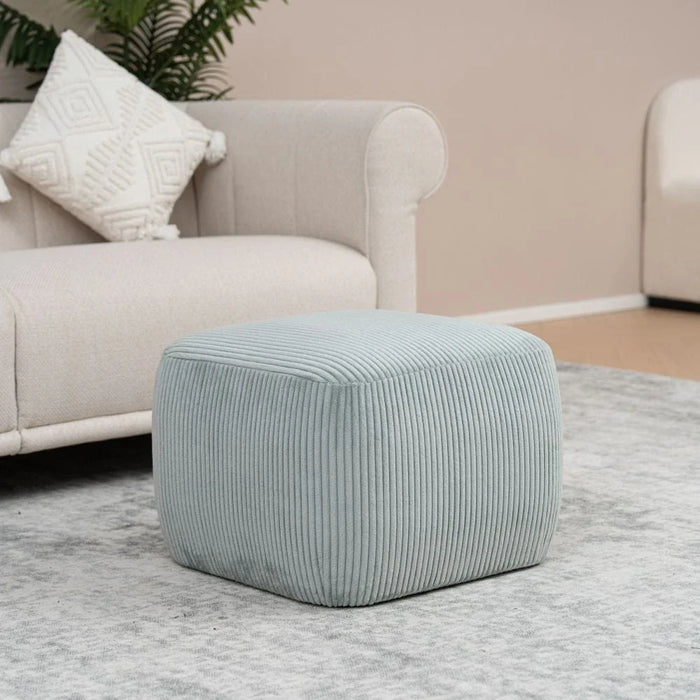 Lizza Square Ottoman- Sage Blue