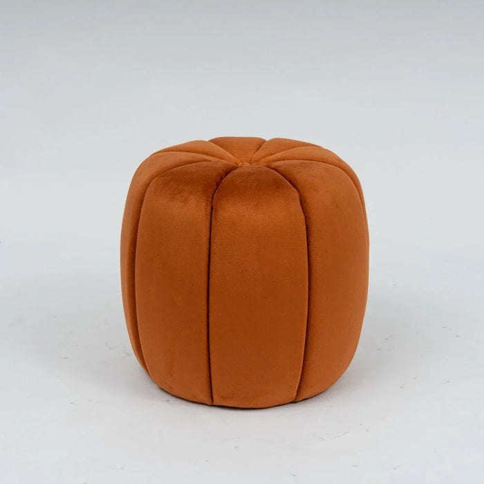 Orly Round Ottoman- Orange