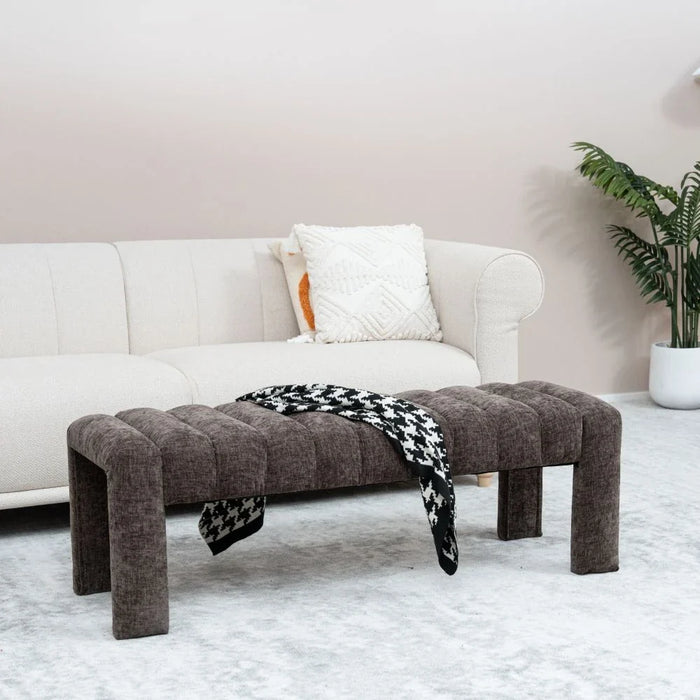Dorsy Bench - Dark Brown - With 2-Year Warranty