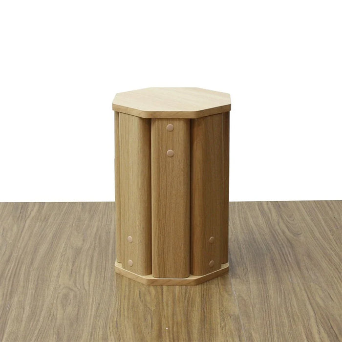 Chiba Set of 2 Stackable Stools - Natural Oak - With 2-Year Warranty