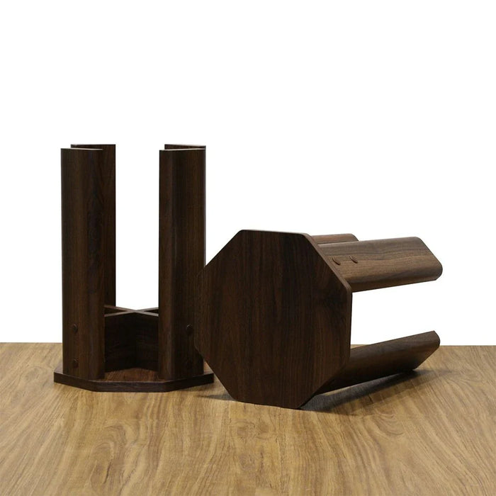 Chiba Set Of 2 Stackable Stools - Walnut
