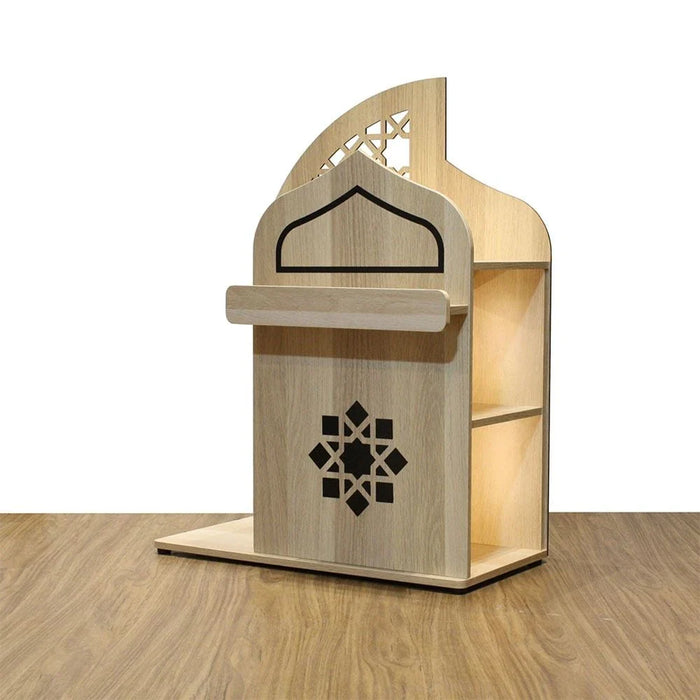 Zahwa Side table With LED Lights - Oak