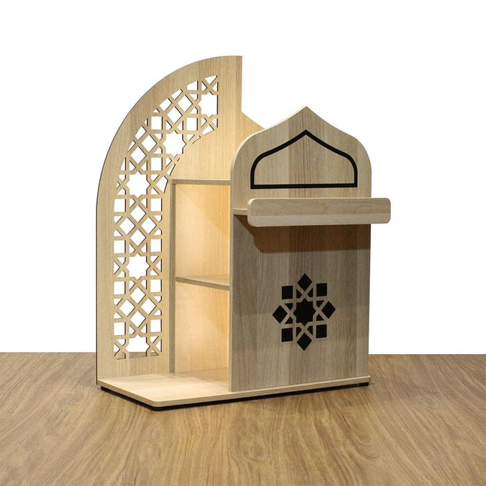 Zahwa Side table With LED Lights - Oak