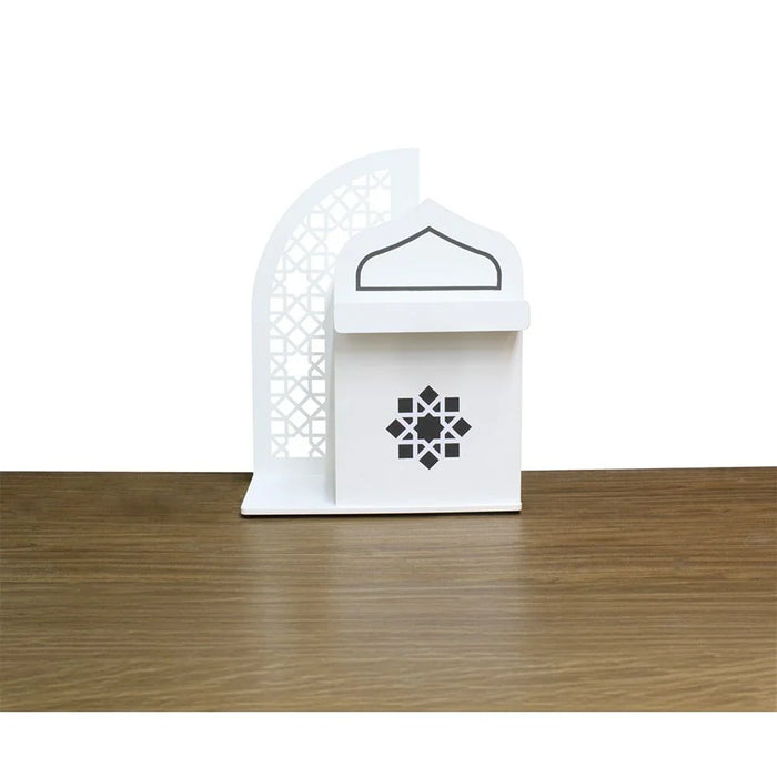 Zahwa Side Table With LED Lights -White