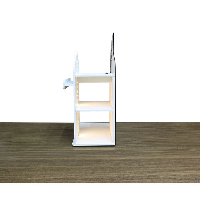 Zahwa Side Table With LED Lights -White