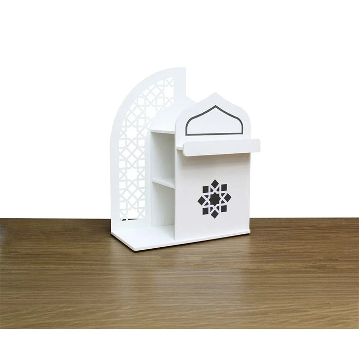 Zahwa Side Table With LED Lights -White
