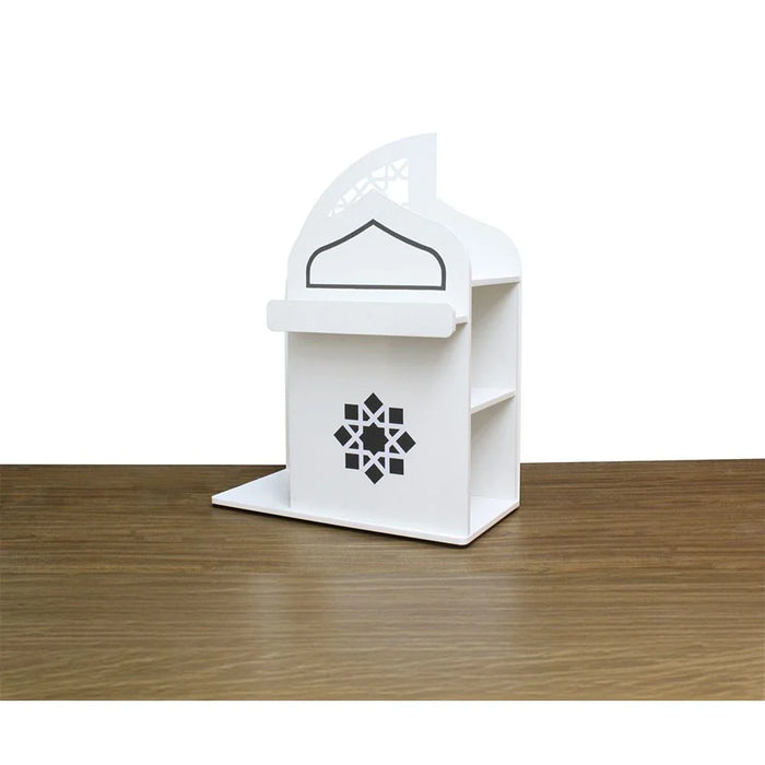 Zahwa Side Table With LED Lights -White