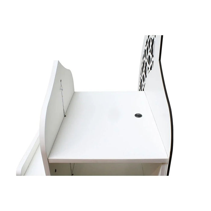 Zahwa Side Table With LED Lights -White