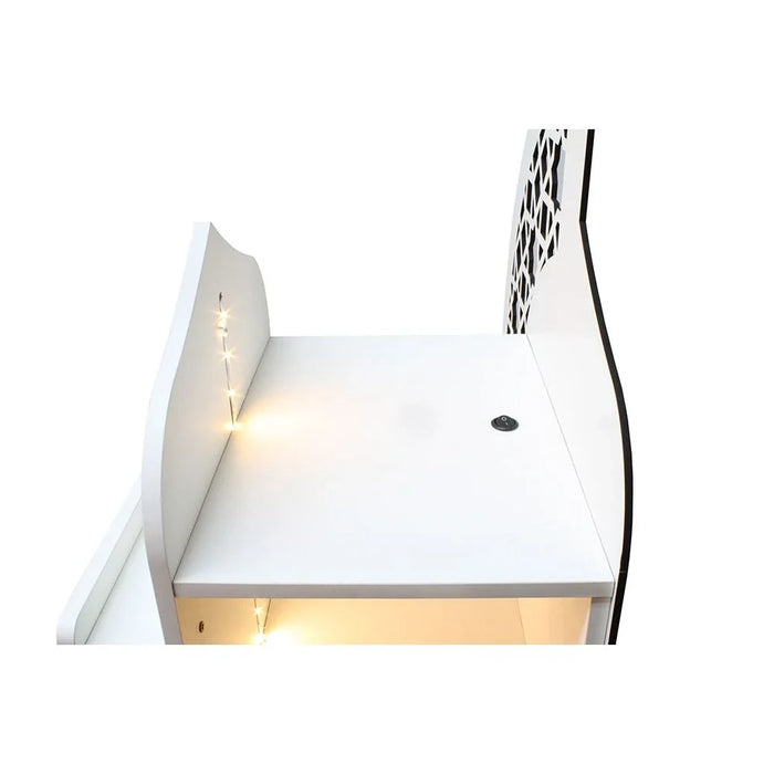 Zahwa Side Table With LED Lights -White