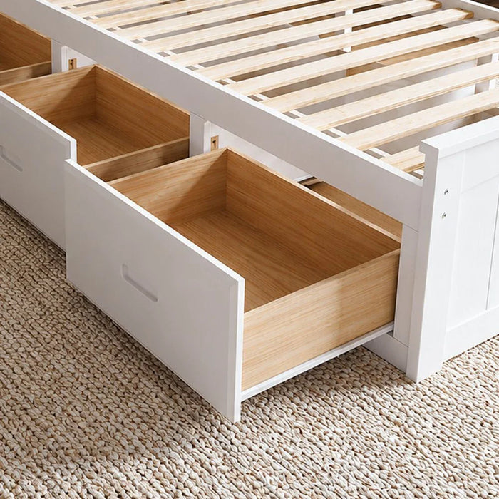 Ultron 90x190 Captain Bed with 3 Drawers-White-With 2-Year Warranty