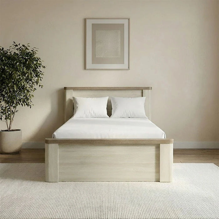 Olivos 120x200 Single Bed-Ash Grey/Oak-With 2-Year Warranty