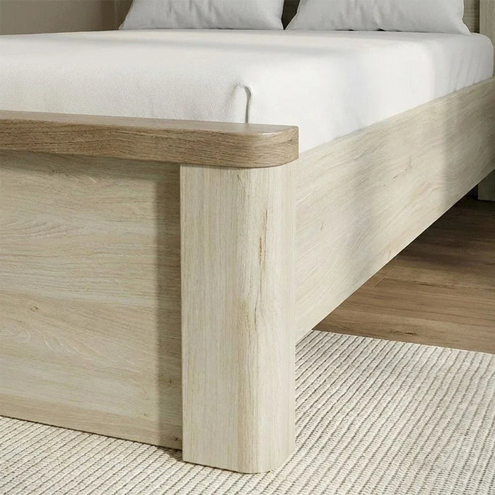 Olivos 120x200 Single Bed-Ash Grey/Oak-With 2-Year Warranty