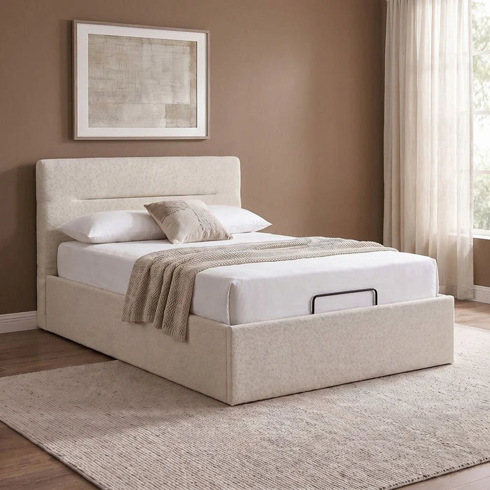Hendrix 120x200 Young Bed with Hydraulic Storage-White-With 2-Year Warranty