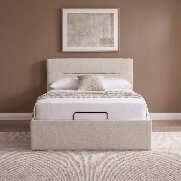 Hendrix 120x200 Young Bed with Hydraulic Storage-White-With 2-Year Warranty
