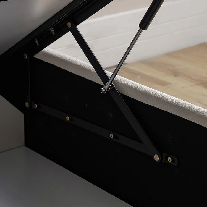 Hendrix 120x200 Young Bed with Hydraulic Storage-White-With 2-Year Warranty