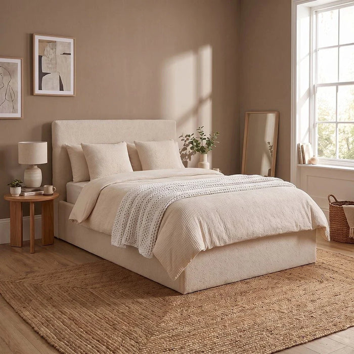 Hendrix 120x200 Young Bed with Hydraulic Storage-White-With 2-Year Warranty