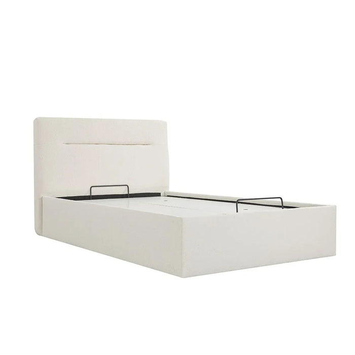 Hendrix 120x200 Young Bed with Hydraulic Storage-White-With 2-Year Warranty