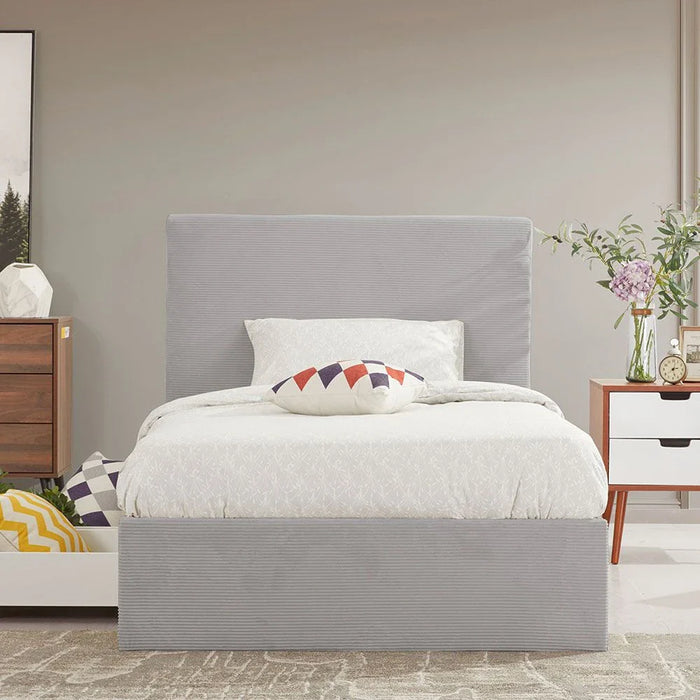 Wesley 120x200 Teen Single Bed with Drawers-Dark Grey-With 2-Year Warranty