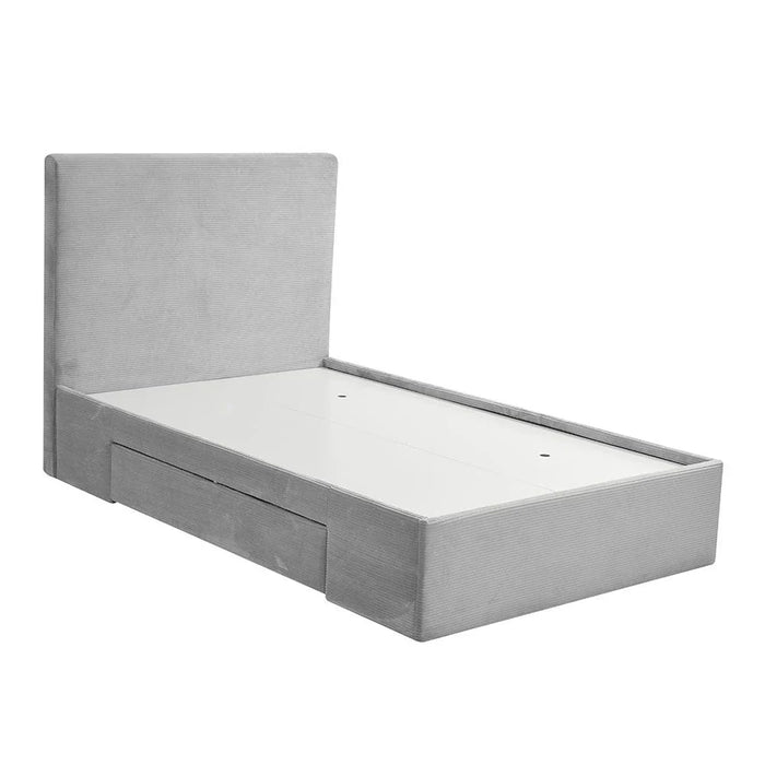 Wesley 120x200 Teen Single Bed with Drawers-Dark Grey-With 2-Year Warranty
