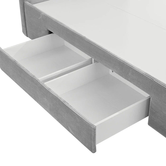 Wesley 120x200 Teen Single Bed with Drawers-Dark Grey-With 2-Year Warranty