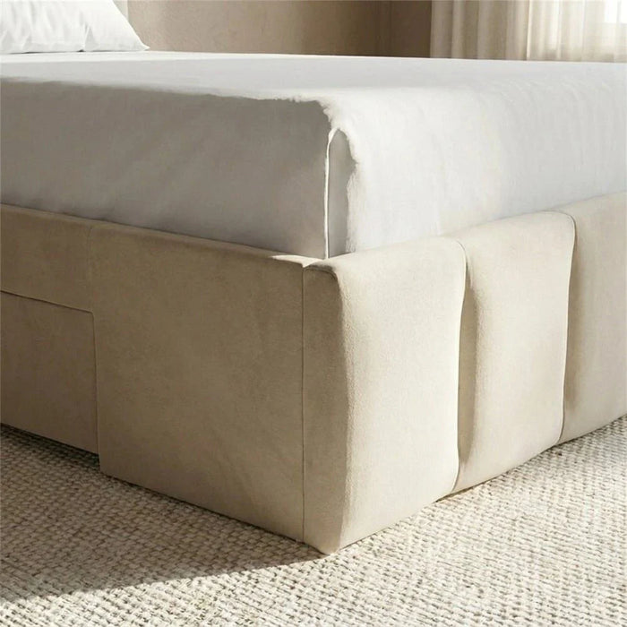 Vista 120x200 Teen Single Bed with Drawers-Light Beige-With 2-Year Warranty