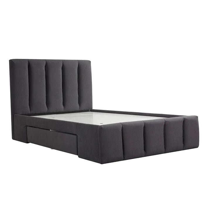 Vista 120x200 Teen Single Bed with Drawers-Black-With 2-Year Warranty