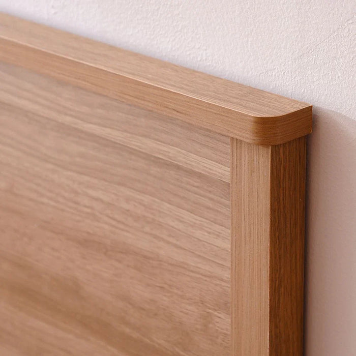 Zirco 120x200 Single Bed with Storage-Brown Oak-With 2-Year Warranty