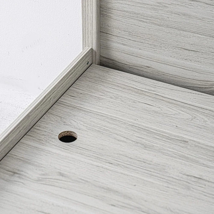 Zirco 120x200 Single Bed with Storage-White Oak-With 2-Year Warranty