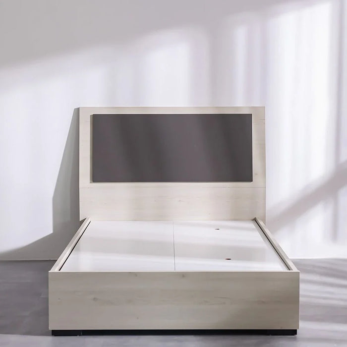 Pletora 120x200 Single Bed with LED Lights - Grey Oak - With 2-Year Warranty