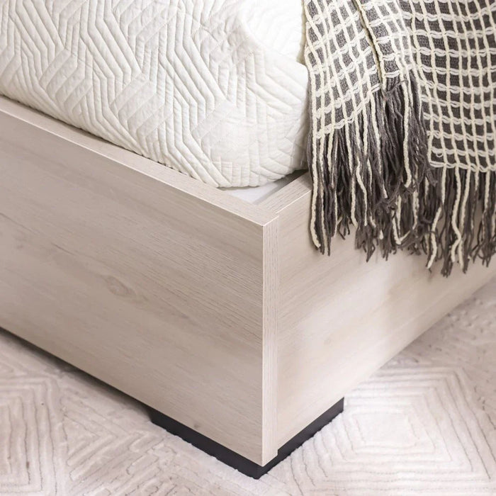 Pletora 120x200 Single Bed with LED Lights - Grey Oak - With 2-Year Warranty