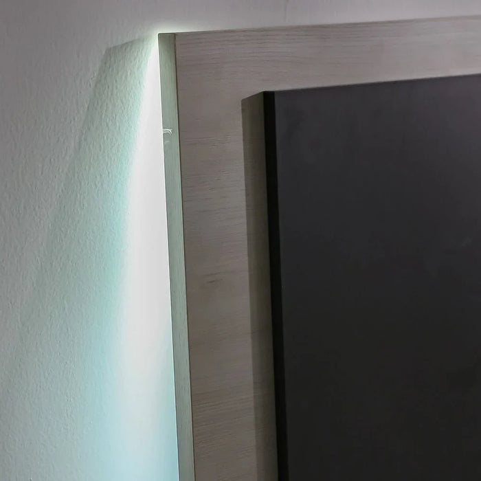 Pletora 120x200 Single Bed with LED Lights - Grey Oak - With 2-Year Warranty