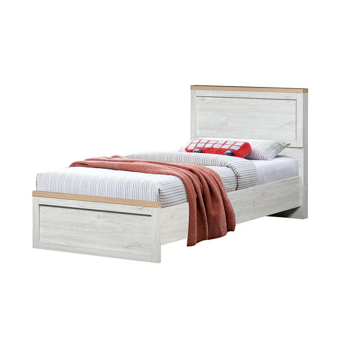 Cambridge 90x200 Single Bed - Oak/White Oak - With 2-Year Warranty