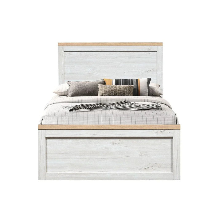 Cambridge 90x200 Single Bed - Oak/White Oak - With 2-Year Warranty