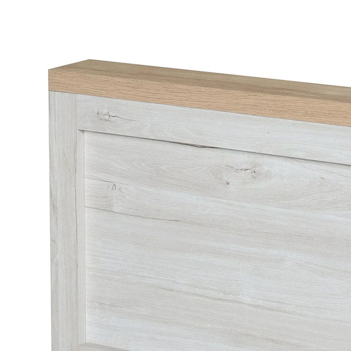 Cambridge 90x200 Single Bed - Oak/White Oak - With 2-Year Warranty