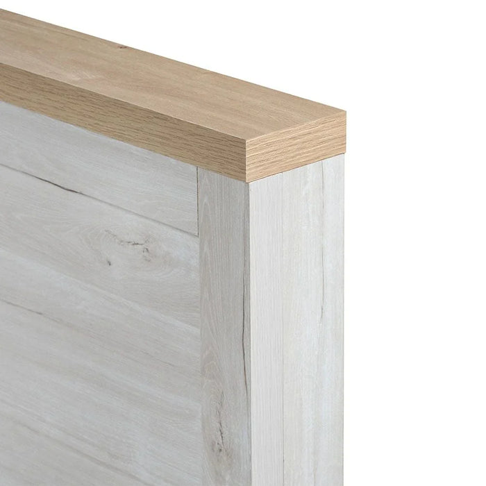 Cambridge 90x200 Single Bed - Oak/White Oak - With 2-Year Warranty