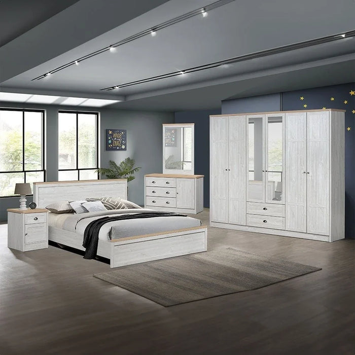 Cambridge 120x200 Single Bed - Oak & White Oak - With 2-Year Warranty