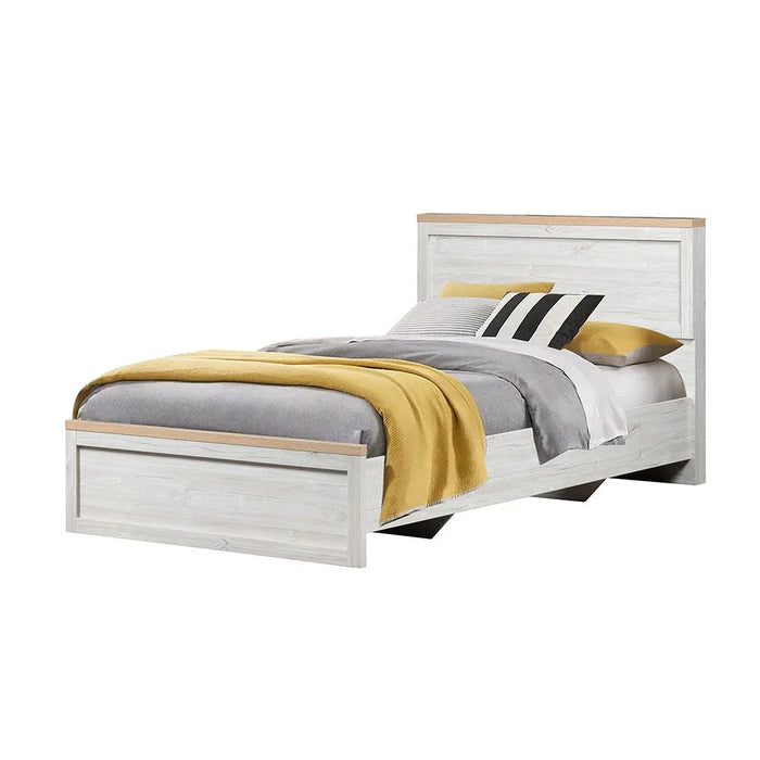 Cambridge 120x200 Single Bed - Oak & White Oak - With 2-Year Warranty