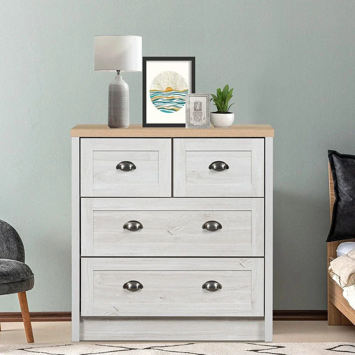 Cambridge 4-Drawer Young Dresser - Oak & White Oak - With 2-Year Warranty