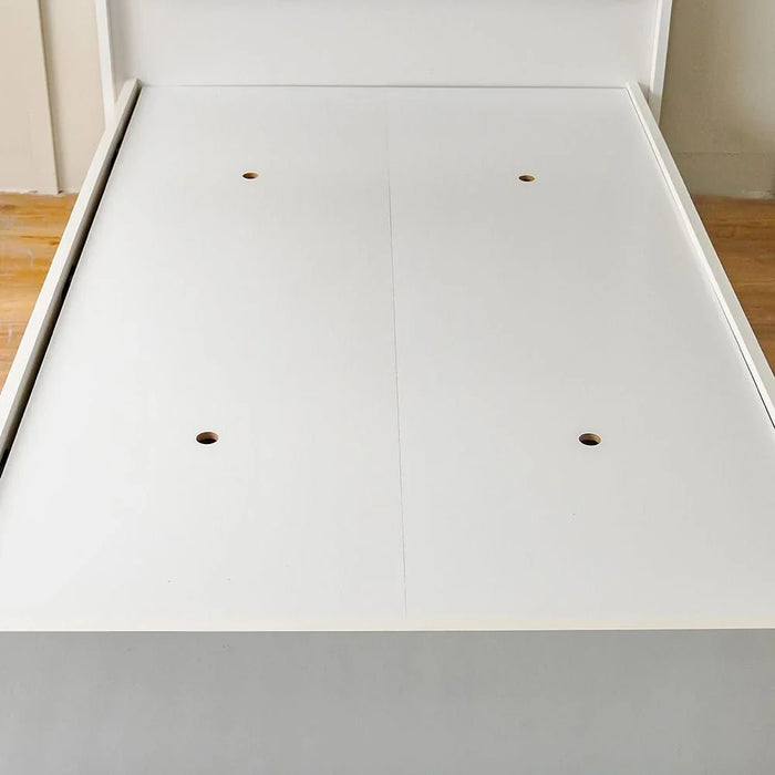 Sparkle 120X200 Bed With Upholstered Headboard & LED-HG White & Beige